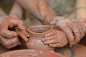 hands clay